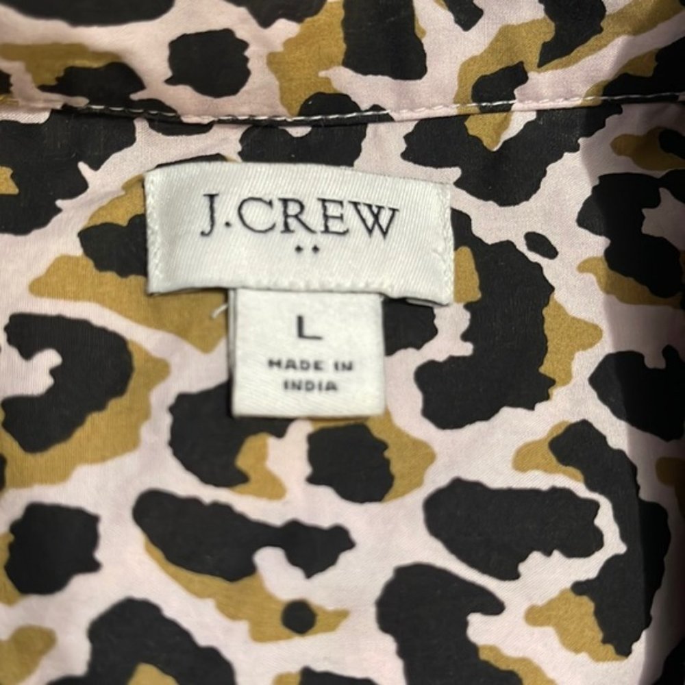 J. Crew Factory Animal Print Button Down - Picture 6 of 8